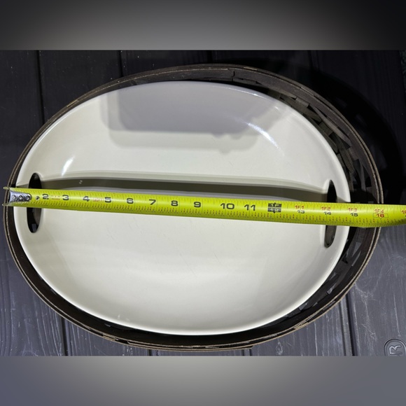 LARGE Longaberger Platter with Basket - Picture 2 of 4